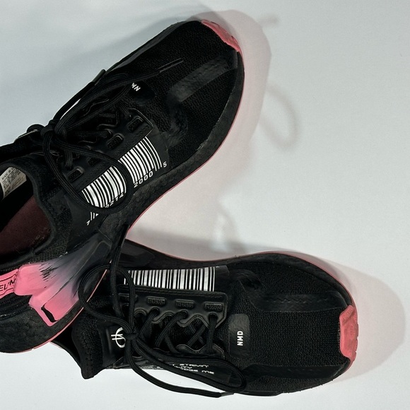 Adidas Women's Black and Pink NMD Sneakers - Picture 3 of 7
